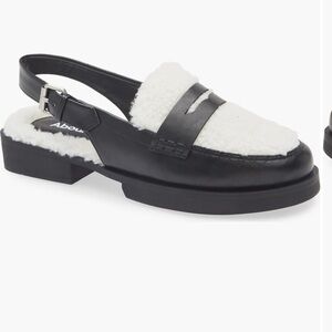🆕 🖤 Abound Luciana Faux Shearling Slingback Loafer Mule 🖤